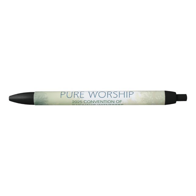 Custom Pure Worship 2025 JW Convention Black Ink Pen (Front)