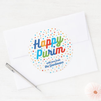 Custom Purim Gift Label