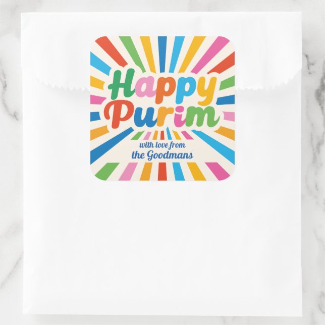 Custom Purim Gift Label (Bag)