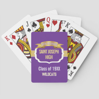 Custom PURPLE 50th Class Reunion  Playing Cards