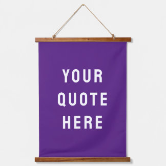Custom Purple Banner Personalised Your Quote Wall Hanging Tapestry