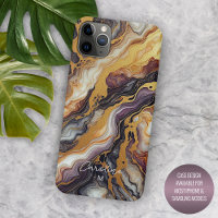 Custom Purple Black Grey Gold Marble Art Pattern
