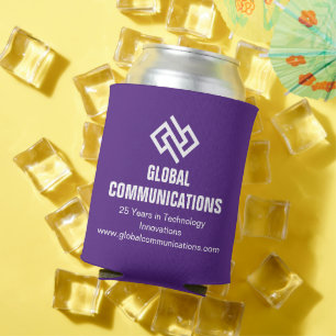 Custom Purple Business Marketing Cyber Technology Can Cooler