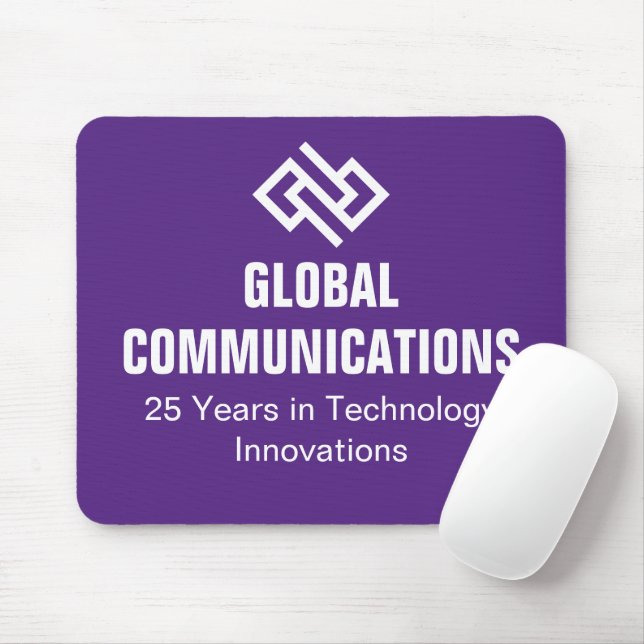 Custom Purple Cyber Technology Computer Company  Mouse Pad (With Mouse)