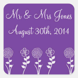 Custom Purple Envelope Seals & Stickers