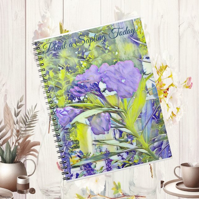 Custom Purple Flowers Watercolor Photo Notebook (Custom Purple Flowers Watercolor Photo Notebook
)