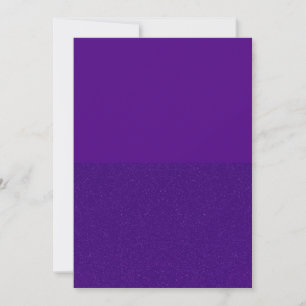 Custom Purple Glitter‑Bottom Flat Holiday Card
