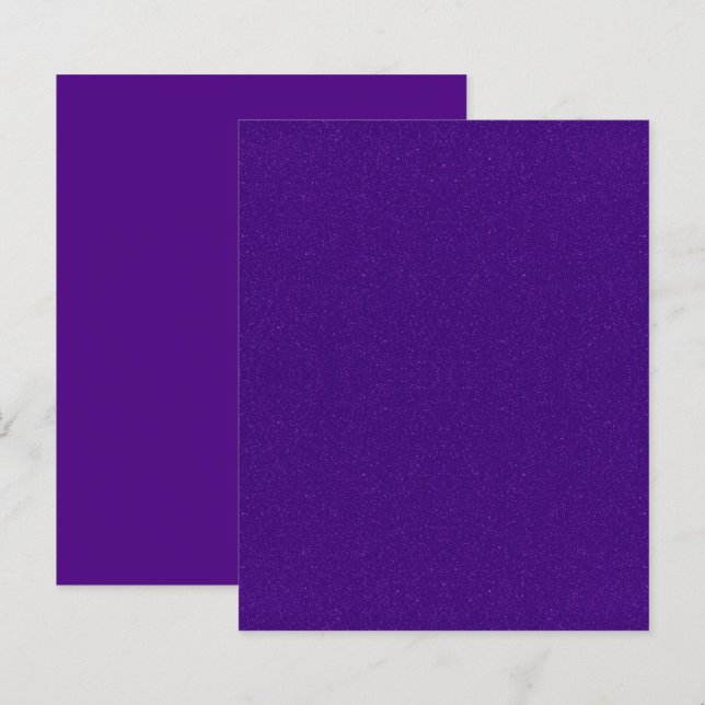 Custom Purple Glitter Paper Sheet (Front/Back)