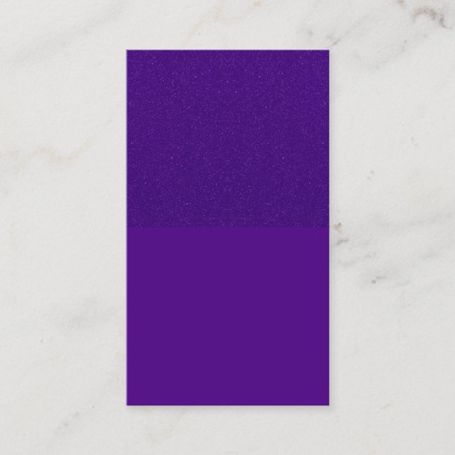 Custom Purple Glitter Top Business Card (Front)