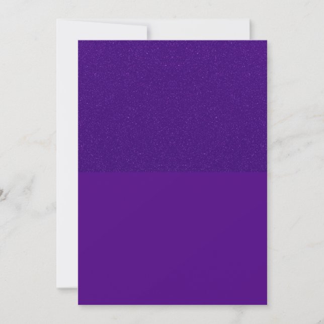 Custom Purple Glitter‑Top Holiday Card (Front)