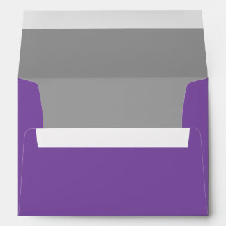 Custom Purple Grey Envelope with Return Address