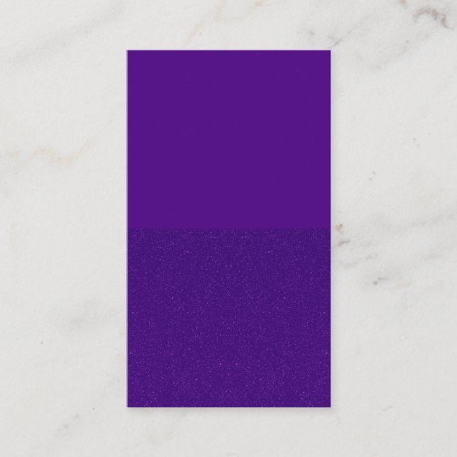 Custom Purple Half Glitter Business Card (Front)