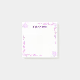 Custom Purple Heart Bow Post-it Notes