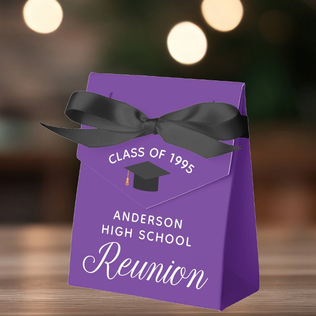Custom Purple High School Reunion Party Favour Box (Creator Uploaded)