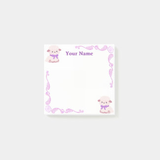 Custom Purple Lamb Filigree Post-it Notes
