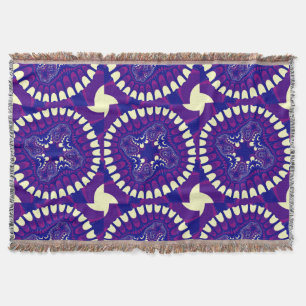 Custom Purple Morning Glory Flower Throw Blanket