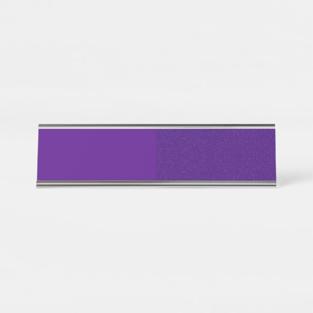 Custom Purple Noise Desk Name Plate (Front)