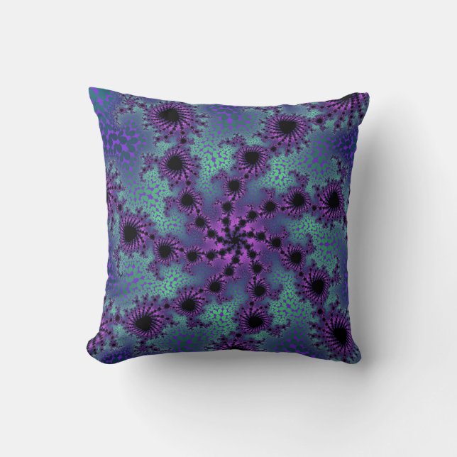 Custom Purple Obliteration Throw Pillow (Front)