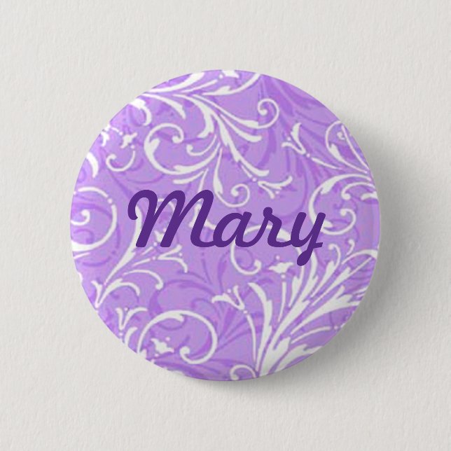 Custom Purple Ornamental Button (Front)