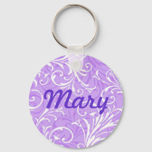 Custom Purple Ornamental Key Chain