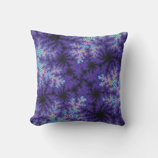 Custom Purple Pastel Speckle Throw Pillow (Front)