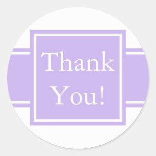 Custom Purple Thank You Sticker and Favour Label
