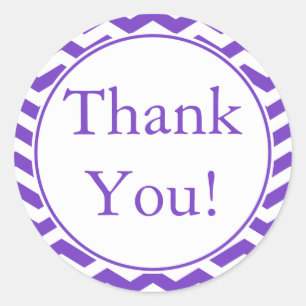 Custom Purple Thank You Sticker and Favour Label