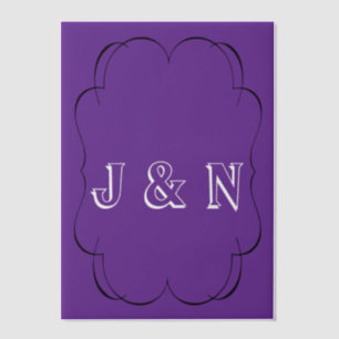Custom Purple Translucent Vellum Paper  Invitations