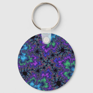 Custom Purple Watercolor Speckle Keychain