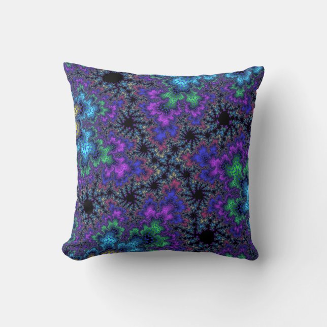 Custom Purple Watercolor Speckle Throw Pillow (Front)