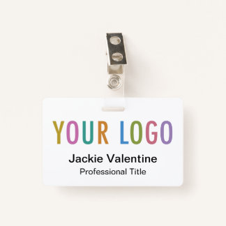 Custom PVC Name Badge with Logo Clip Reel Lanyard ID Badge