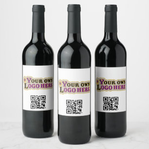 Custom Qr and logo Wine Label