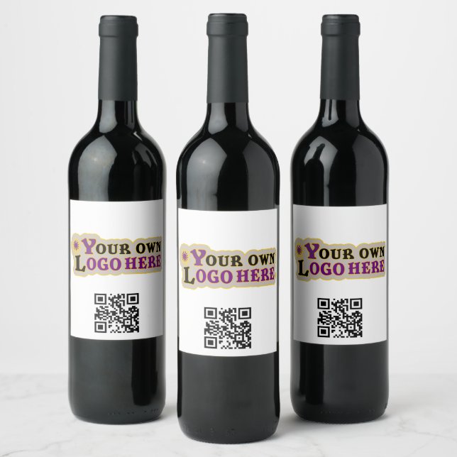 Custom  Qr and logo Wine Label (Bottles)