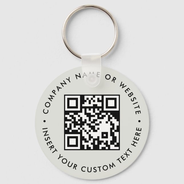 Custom QR Brand Awareness Giveaway Design Key Ring (Front)