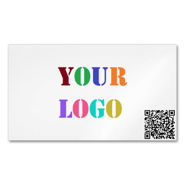Custom QR Code and Logo Your Business Car Magnet (Front)
