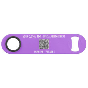 Custom QR Code and Text Bar Key Choose Colour