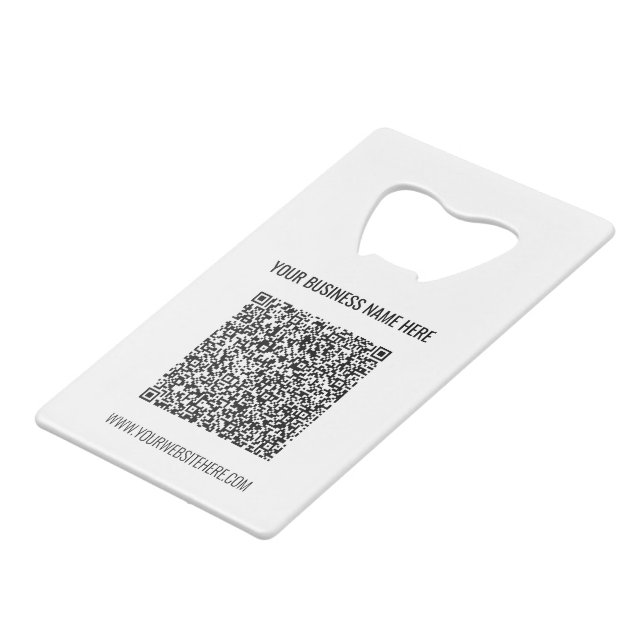 Custom QR Code and Text Bottle Opener template (Back Angled)