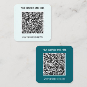 Custom QR Code and Text Business Card Template