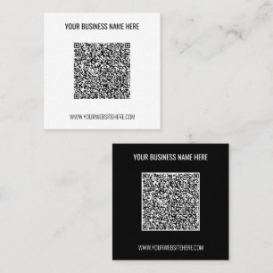 Custom QR Code and Text Business Card Your Colours