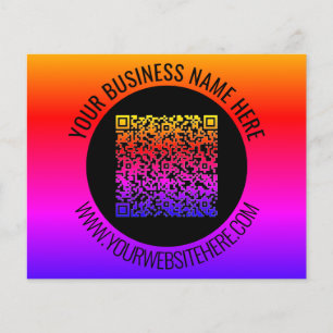 Custom QR Code and Text Business Promotional Flyer