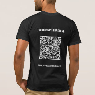 Custom QR Code and Text Business T-Shirt Template