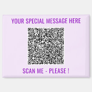Custom QR Code and Text Magnet Personalised Gift