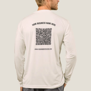 Custom QR Code and Text Personalised Business Tri-Blend Shirt