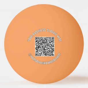 Custom QR Code and Text Promotional Ping Pong Ball