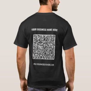 Custom QR Code and Text Your Business T-Shirt