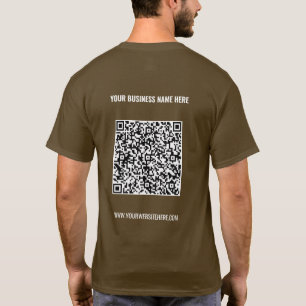 Custom QR Code and Text Your Business T-Shirt