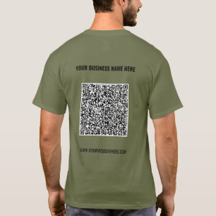 Custom QR Code and Text Your Business T-Shirt