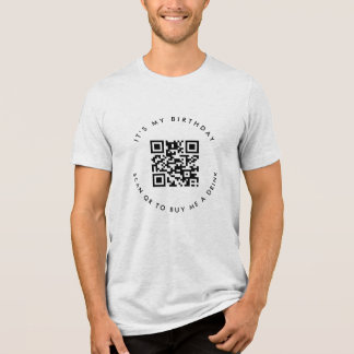 Custom QR Code | Birthday or Support Donation Tri-Blend Shirt