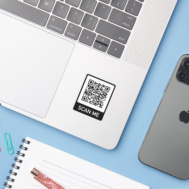Custom QR Code business (Laptop w/ iPhone)