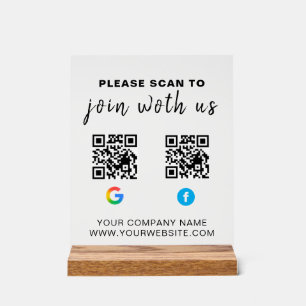 Custom QR Code Business Acrylic Sign
